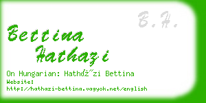 bettina hathazi business card